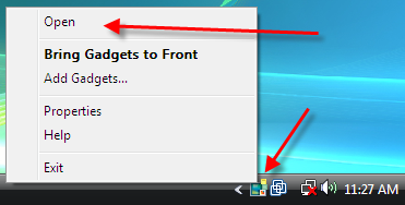 opensidebar Windows Vista Sidebar disable