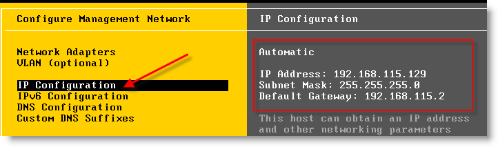 networkconfig vSphere 4 on Windows 7