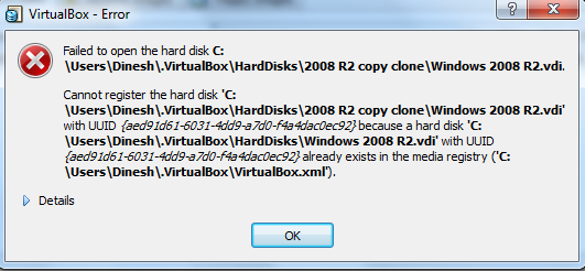 Clone Virtual Machine Sun VirtualBox