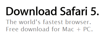 Safari 5 for Windows 7