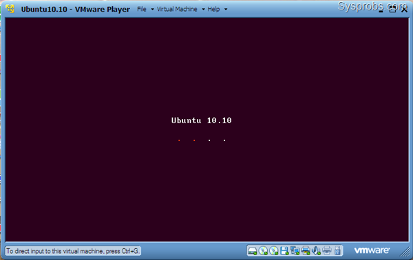 Ubuntu 10.10 on VMware player 3.1