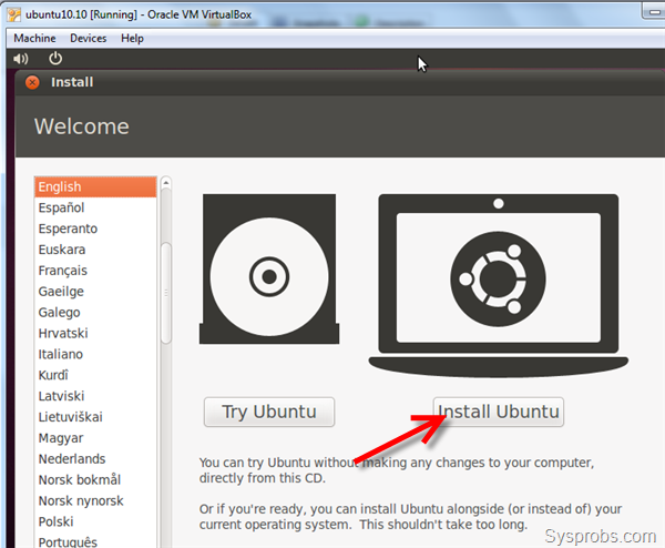 Maverick Meerkat Ubuntu 10.10 on VirtualBox 3.2.8