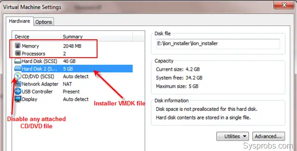 Install Mac 10.7 Lion on VMware - Windows 7 Intel PC