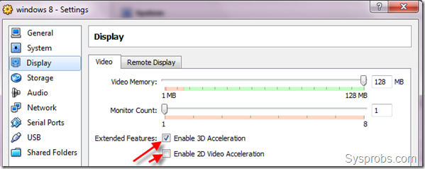display settings