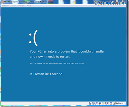 error message