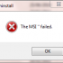 The msi failed error The msi failed error