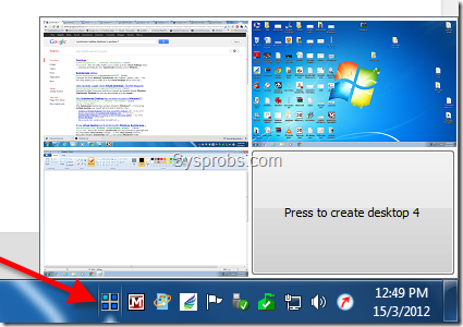 Windows 7 multiple desktops