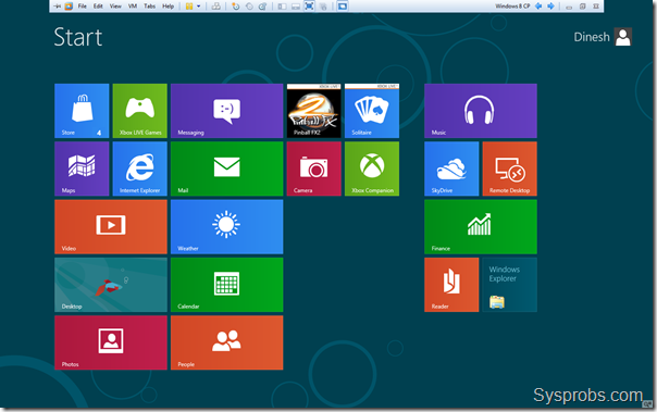 Windows 8 consumer preview on VMware
