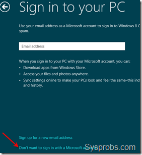 select local account