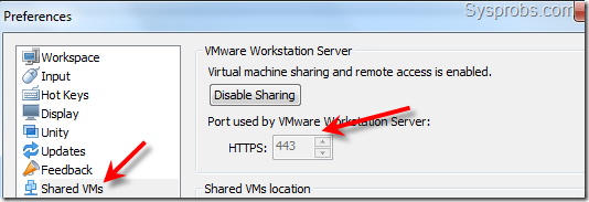 enabled vm share