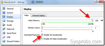 display settings