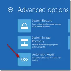 advanced startup repair windows 8