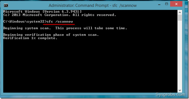 sfc scan in windows 8 to fix Temporary Profile Windows 8 