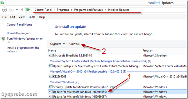 uninstall Windows 8.1 update