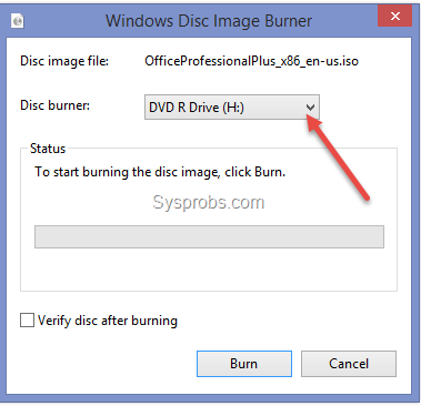 How to write iso file to dvd