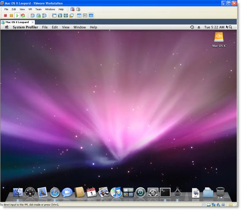 Working Mac OS X 10.5 Leopard on VMware