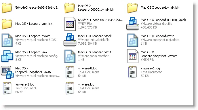 Extracted images of mac OS 10.5
