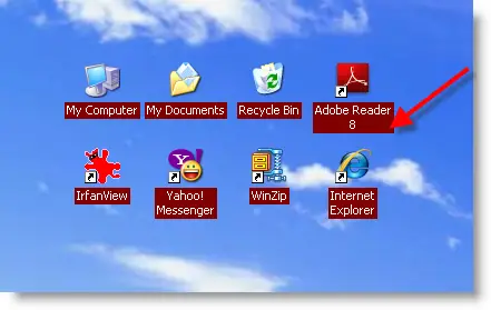 icon shadowing in windows xp