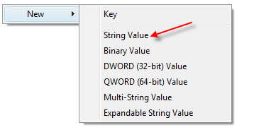 New registry key