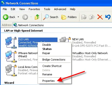 Enable ping in XP network