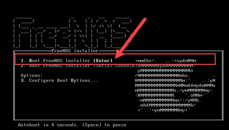 Boot FreeNAS