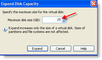 Expand VM Disk in VMware Workstation 