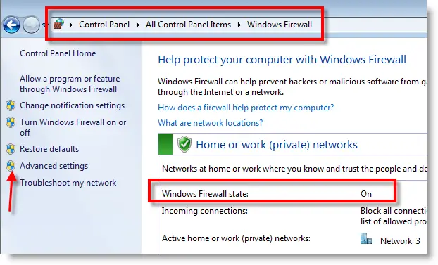 Enable Windows 7 Ping in Firewall