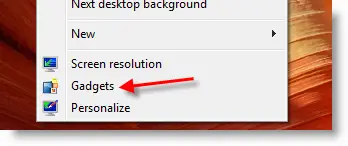 Gadgets in Windows 7