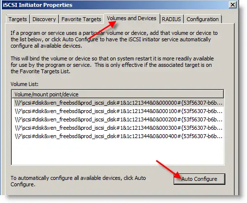 Volume and devices for MS cluster in VMware