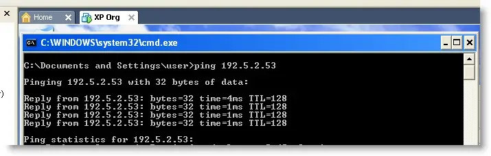 Ping the proxy server from VM