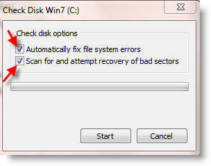 Run disk scan