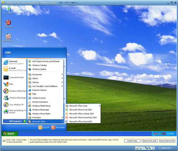 Converted VM on desktop virtualization