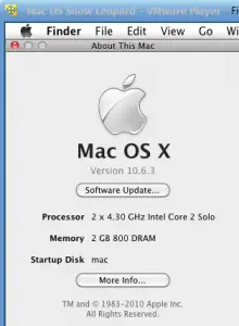 install mac os x snow leopard vmware player