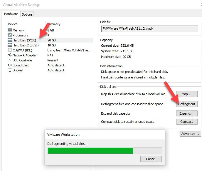 Defrag A VM Disk