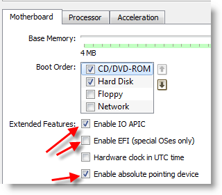 Enable Processor Settings