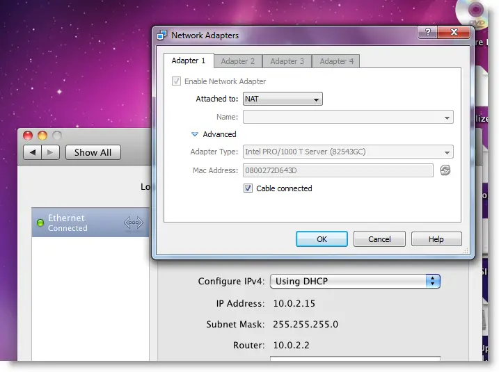 Working network in Snow Leopard on VirtualBox
