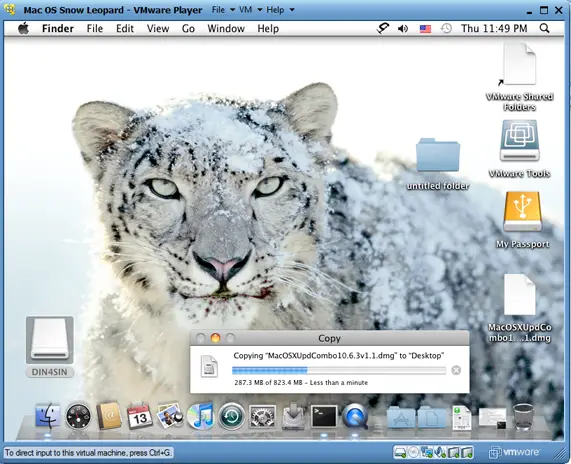 Working Snow Leopard in VMware Player