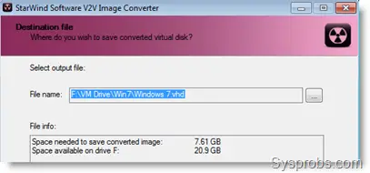 VHD file from VMDK