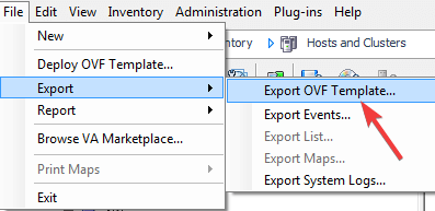 OVF Option In VMware VSphere