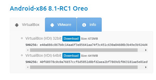 Pre Installed Android Oreo For Virtualbox