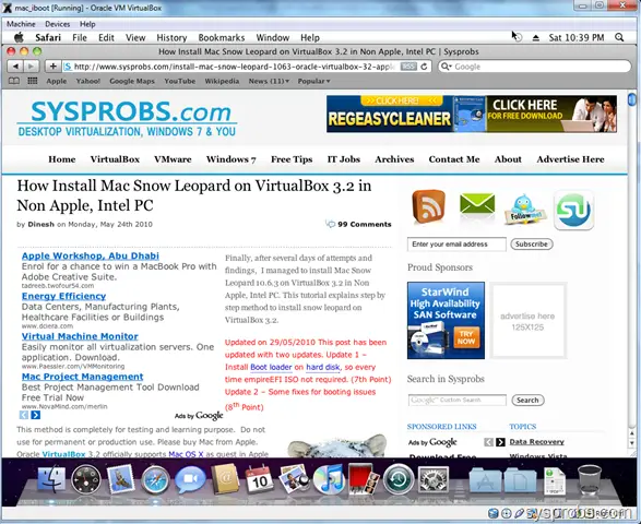 Working Snow Leopard with iBoot in VirtualBox