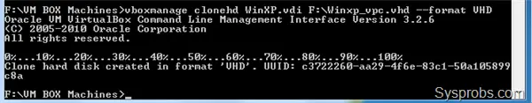 convert VDI to VHD