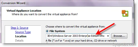 VMX file of VM