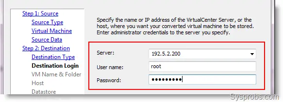 Convert VMware workstation to ESXi