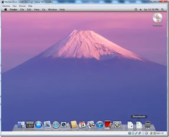 working lion os x in virtualbox