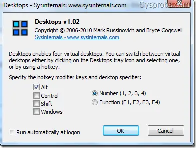 Microsoft Desktops settings