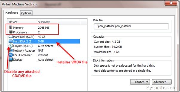 Installer hard disk