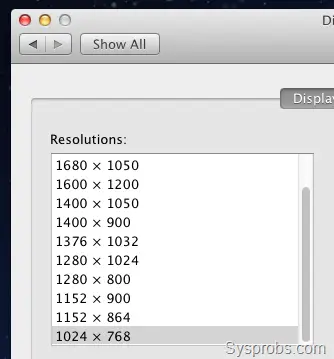 Screen resolutions in Lion OS on VMware