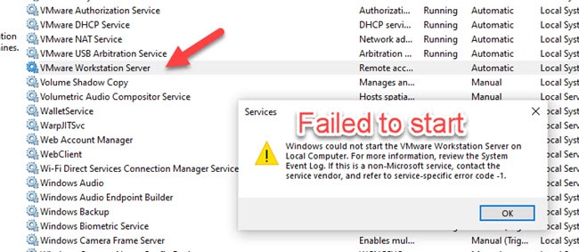 Windows Service Failed To Start