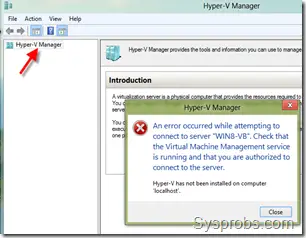 Hyper-V Error